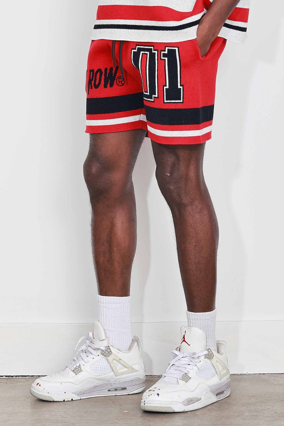 STAR VARSITY JACQUARD KNIT SHORTS | First Row