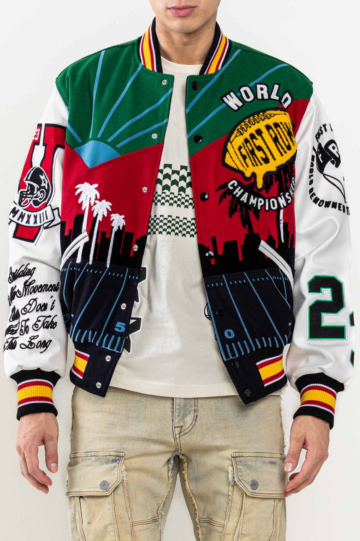ジャケット・アウター Yoused 1st Type Lether Jacket 2 Vintage 1980's “wild Boy” New Wave Hip Hop Animal Print