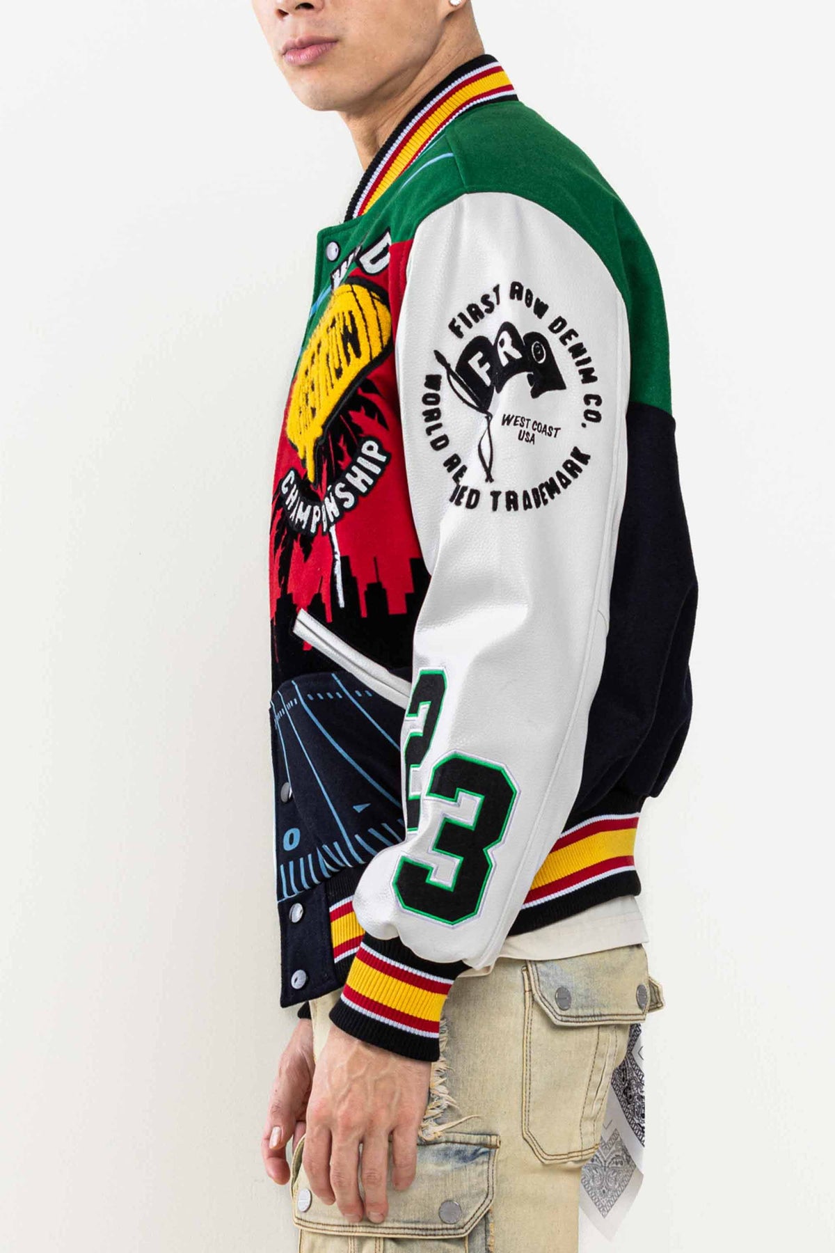 ジャケット・アウター First things First STADIUM JACKET THE FUTURE IS YOURS VARSITY JACKET | First Row