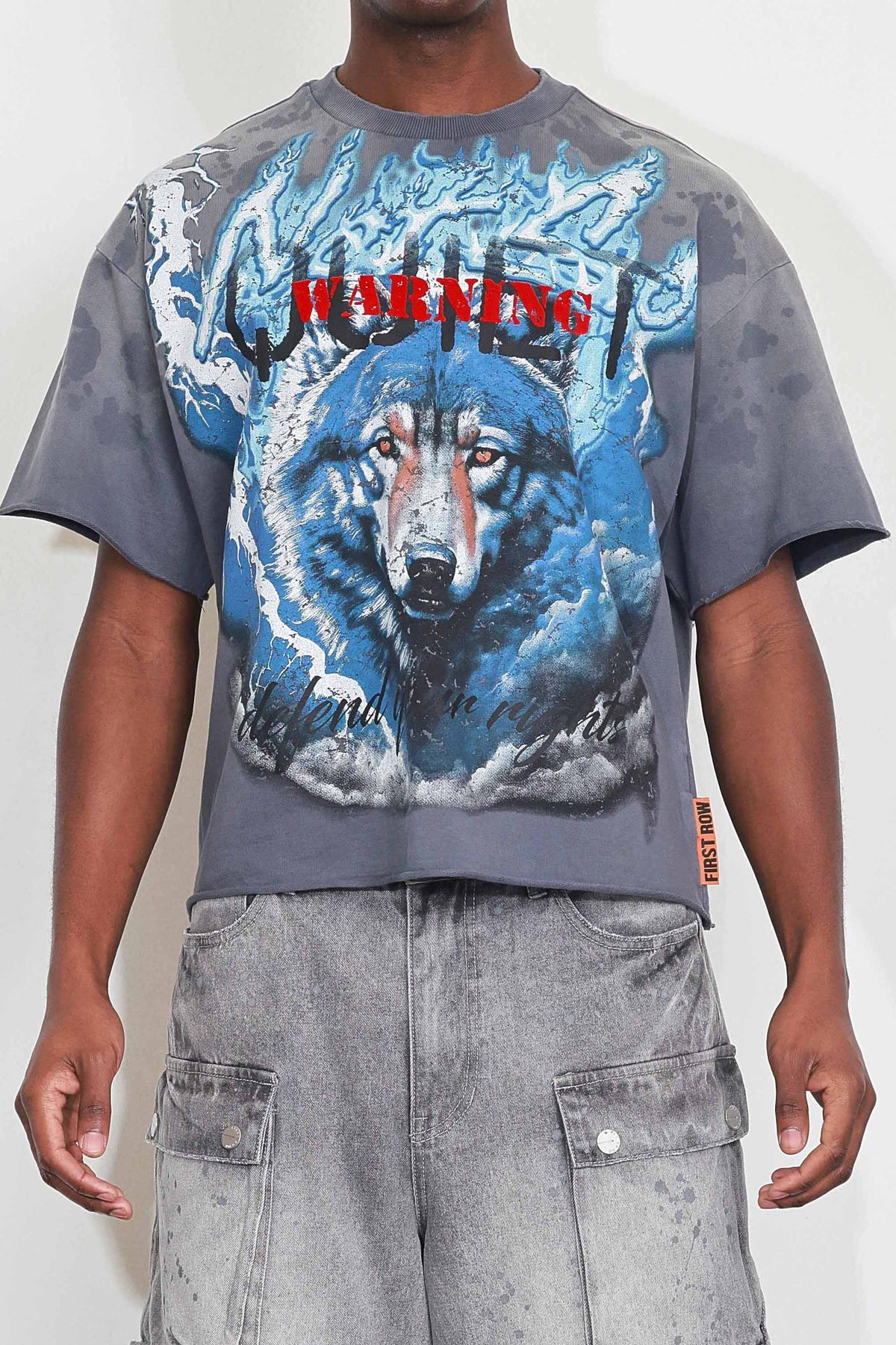 WARNING NOT SO QUIET WOLF CROPPED TEE | First Row