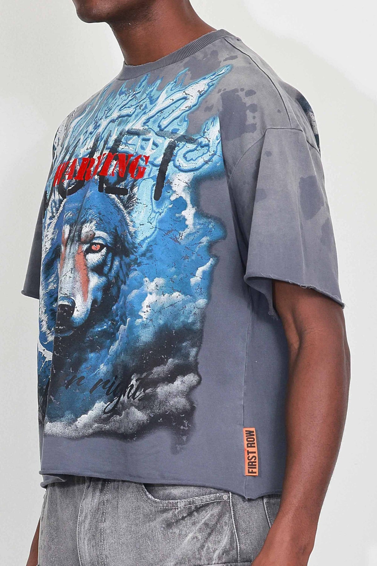 WARNING NOT SO QUIET WOLF CROPPED TEE | First Row
