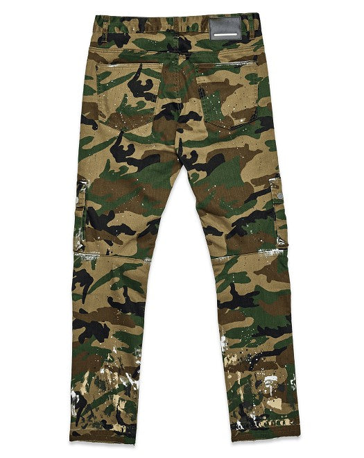 MULTI CARGO SLIM STRAIGHT CAMO PANTS | First Row