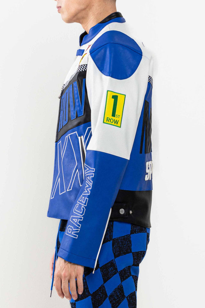 LEATHER RACING  JACKET
