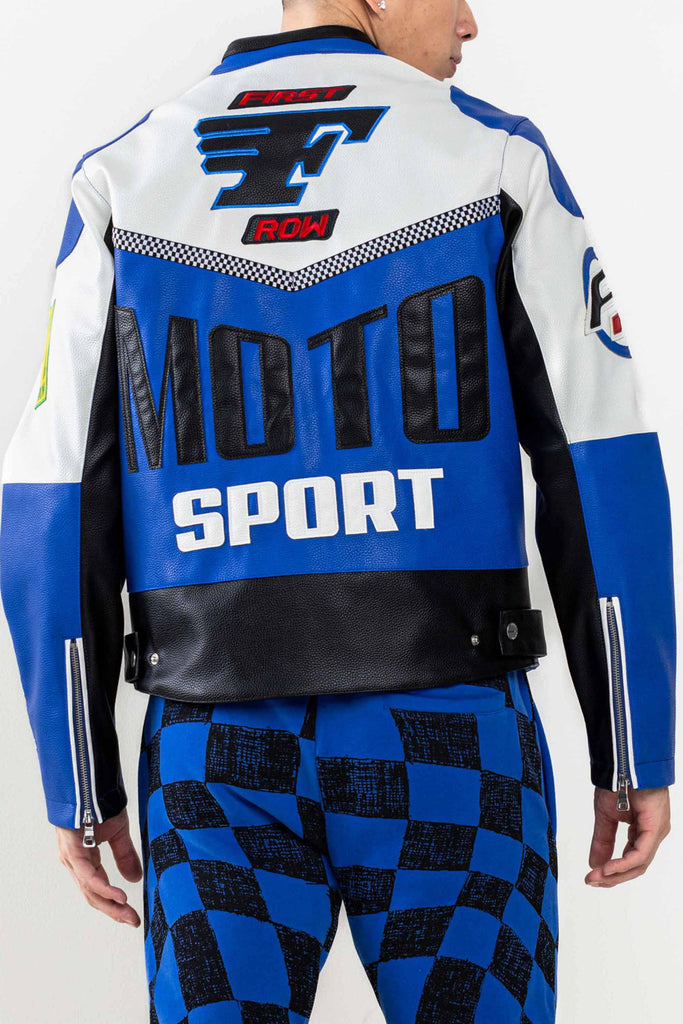 LEATHER RACING  JACKET