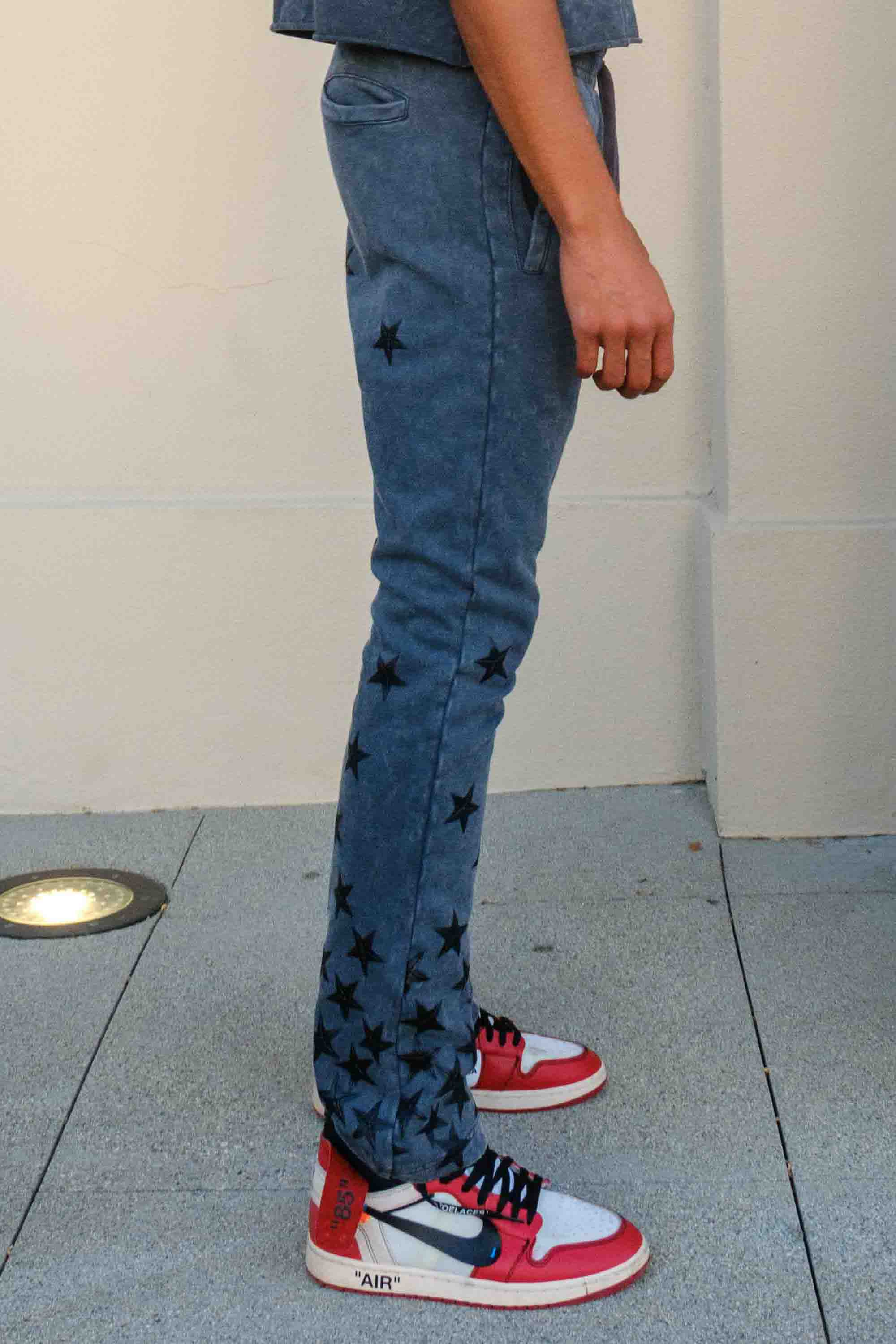MADE IN HEAVEN GATHERED STAR STACK JOGGER