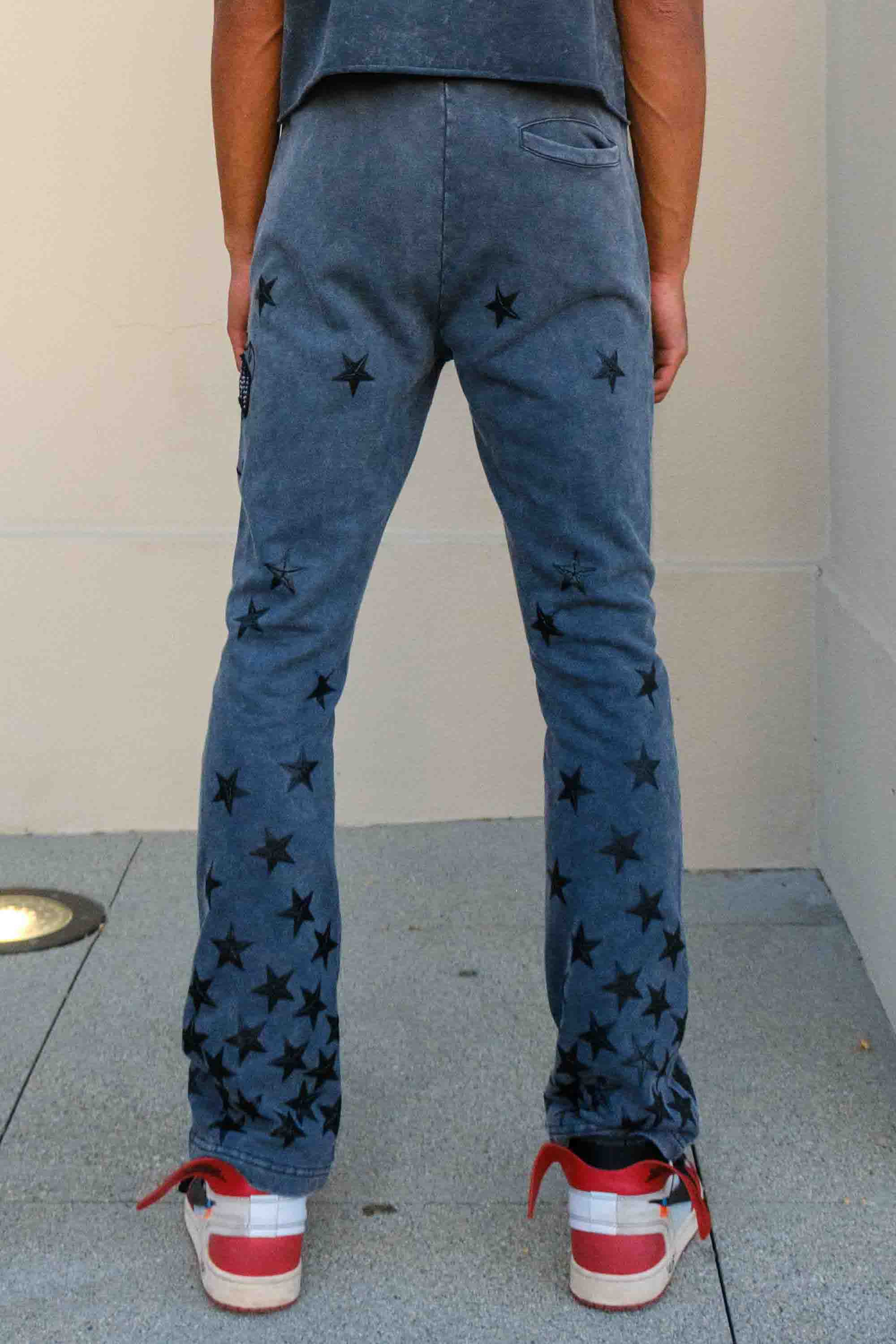 MADE IN HEAVEN GATHERED STAR STACK JOGGER