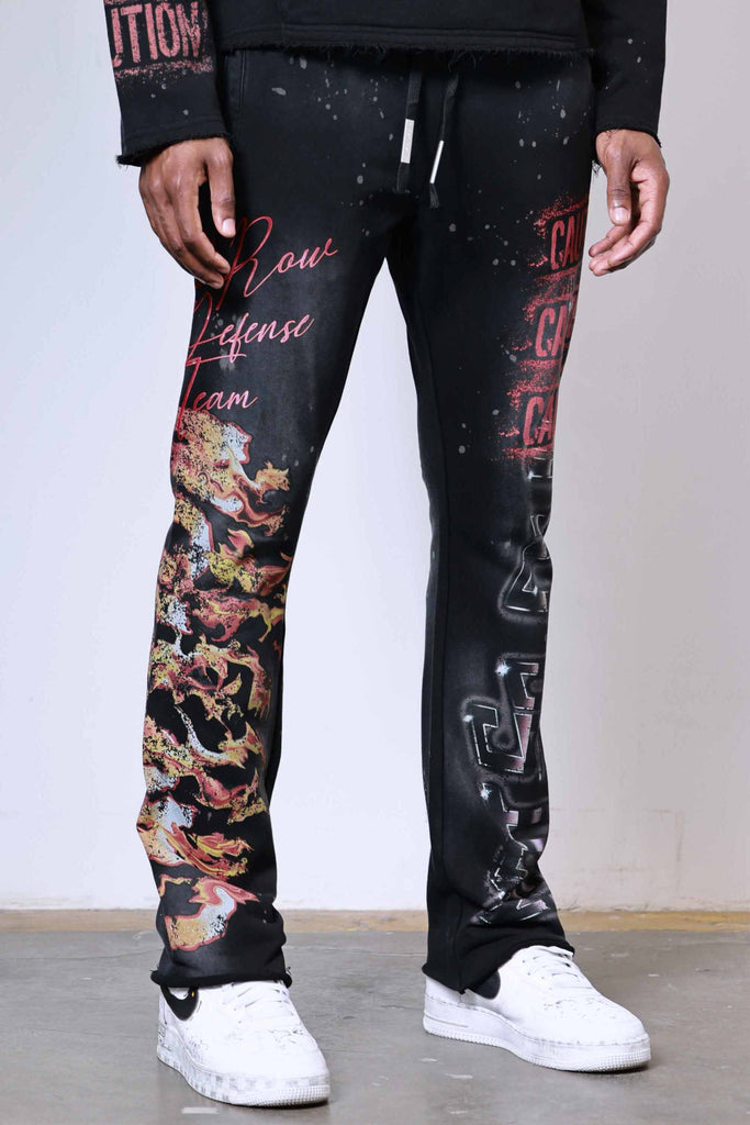 CAUTION NOT SO QUIET GHOST RIDER FLAMES JOGGER