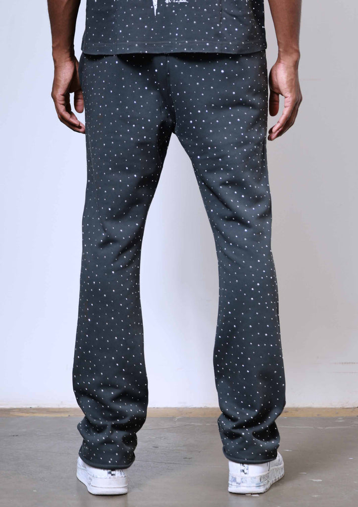 Y2K TRIBAL ALLOVER STUD STACK JOGGER