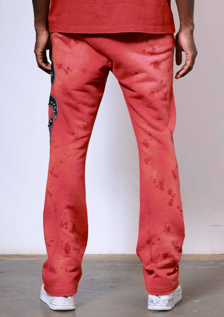 WAKE UP AND BE FIERCE APPLIQUE STACK JOGGER