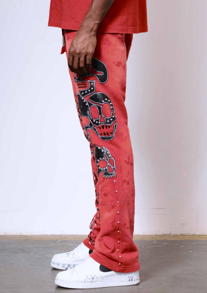 WAKE UP AND BE FIERCE APPLIQUE STACK JOGGER