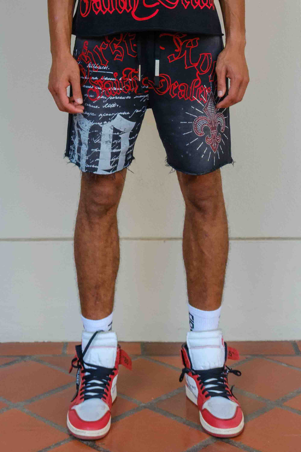 FAITH DEALER A SACRED VOW HALO SHORTS