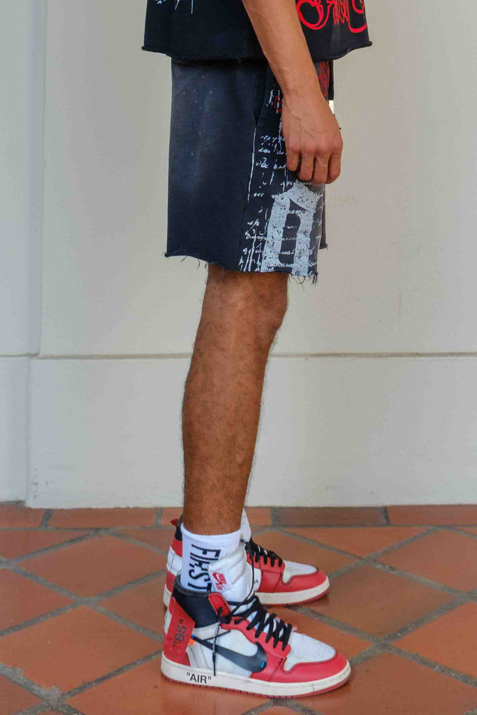 FAITH DEALER A SACRED VOW HALO SHORTS