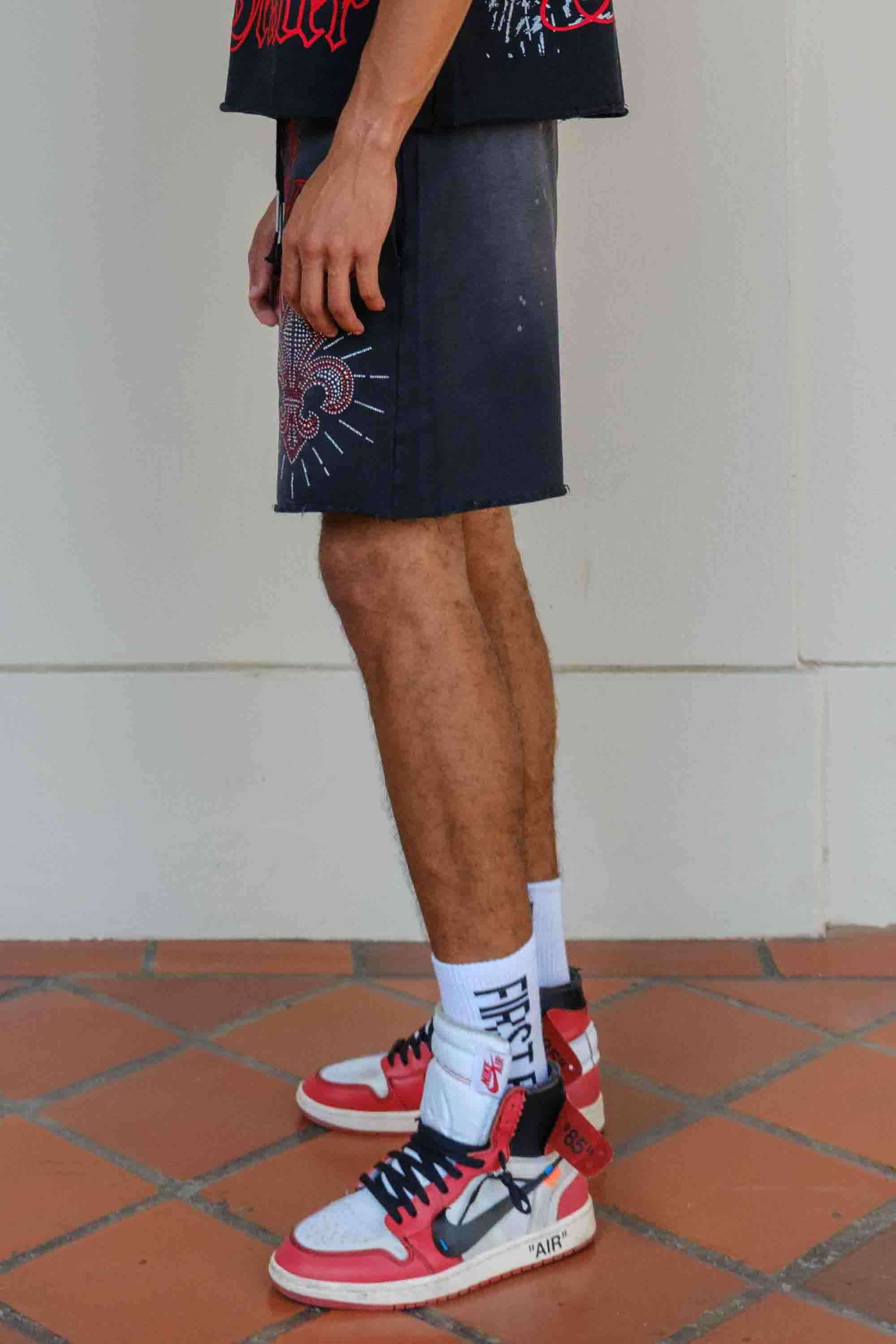 FAITH DEALER A SACRED VOW HALO SHORTS