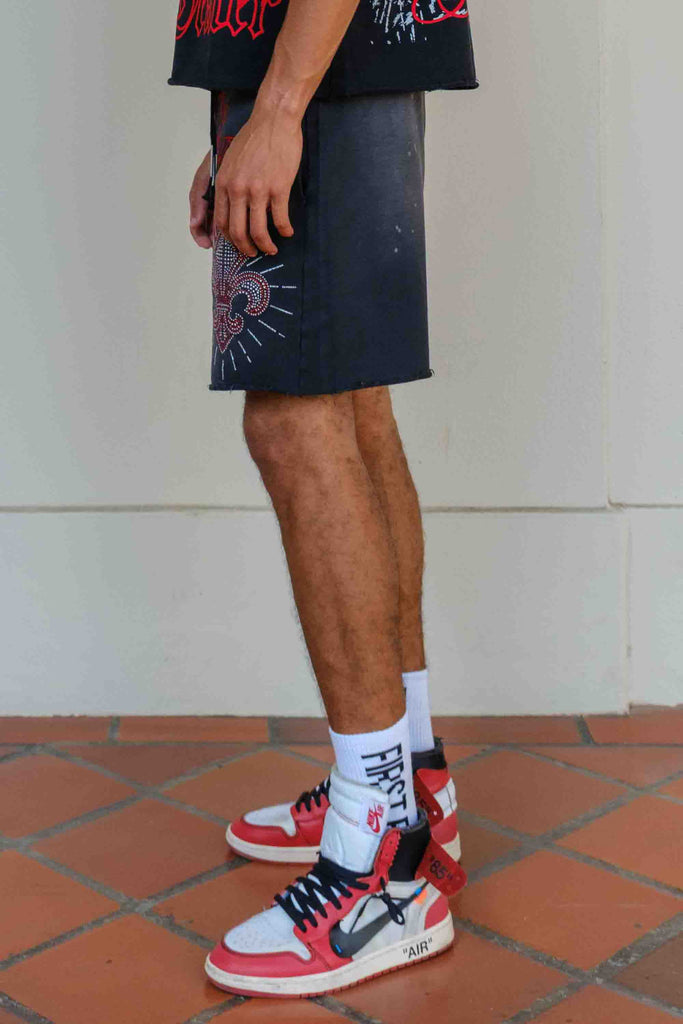 FAITH DEALER A SACRED VOW HALO SHORTS