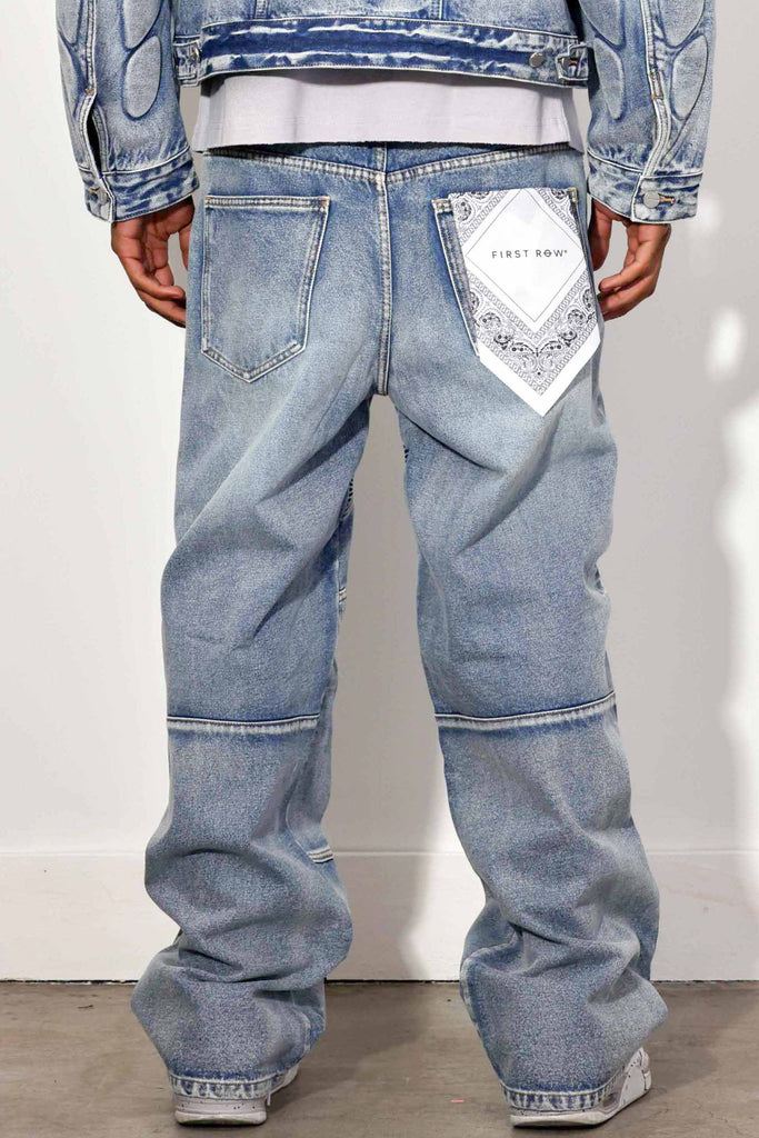 FAST LIFE WASHED DENIM Y2K PANTS