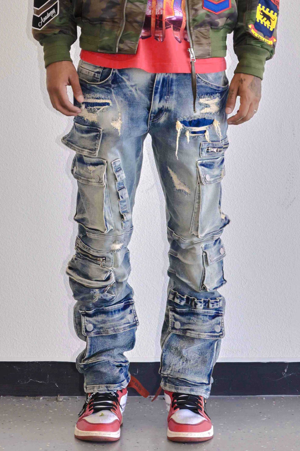 UTILITY CARGO MULTI DENIM PANTS | First Row