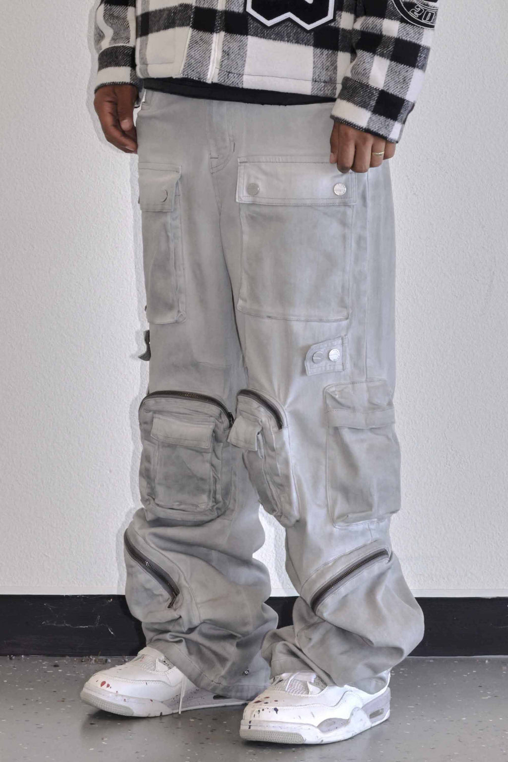 Y2K UTILITY CARGO DENIM PANTS