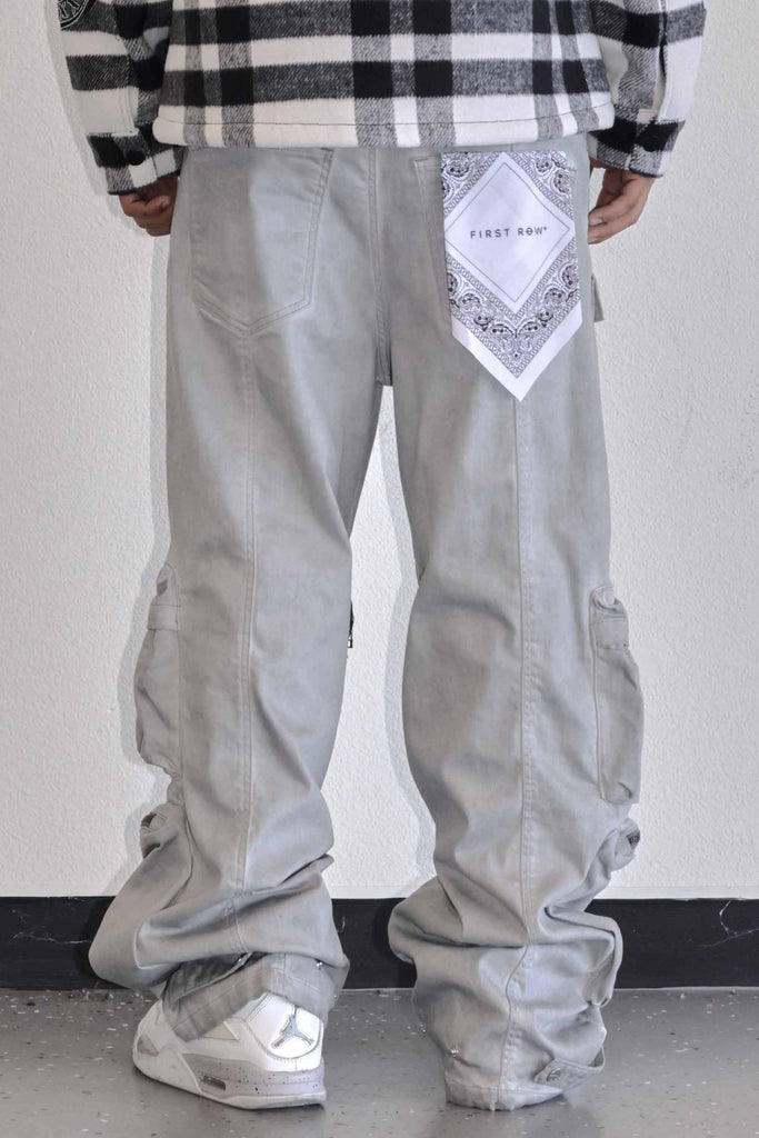 Y2K UTILITY CARGO DENIM PANTS