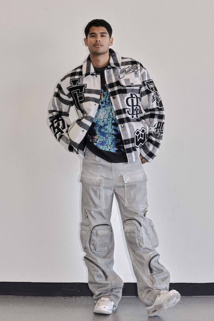 Y2K UTILITY CARGO DENIM PANTS