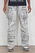Y2K UTILITY CARGO DENIM PANTS