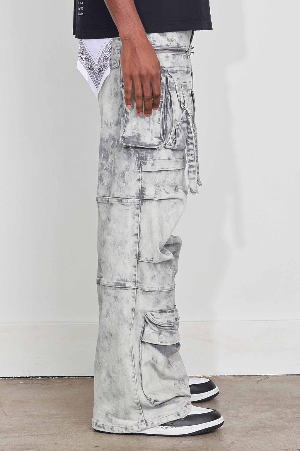 Y2K UTILITY CARGO DENIM PANTS