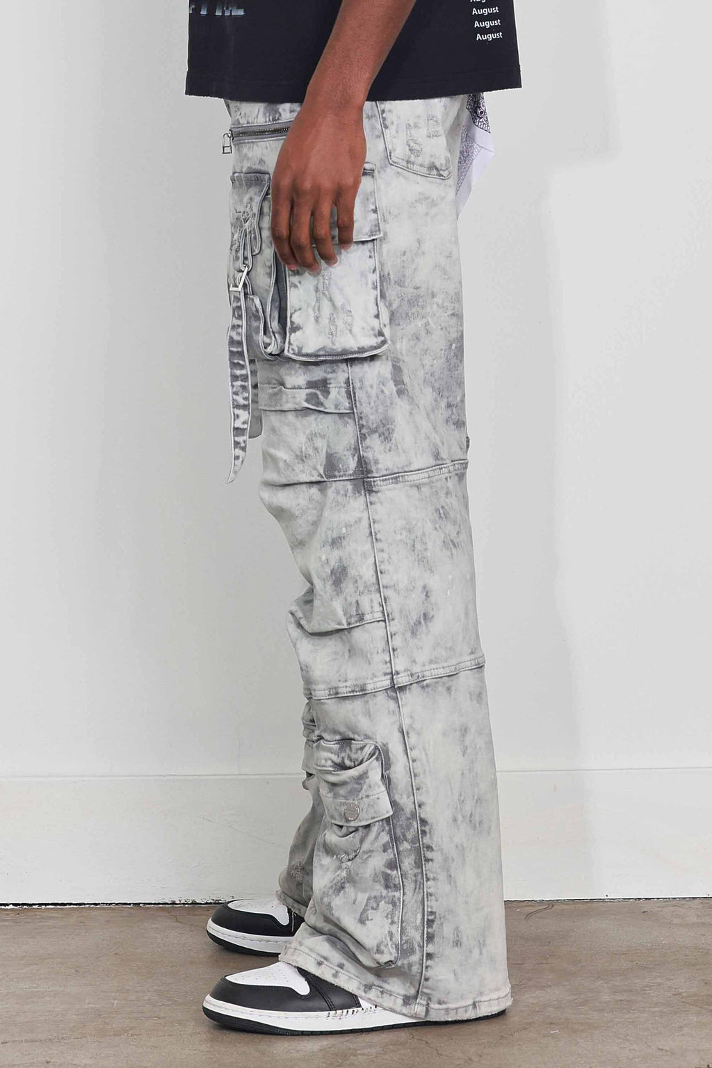 Y2K UTILITY CARGO DENIM PANTS