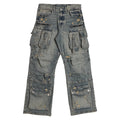 Y2K UTILITY CARGO DENIM PANTS