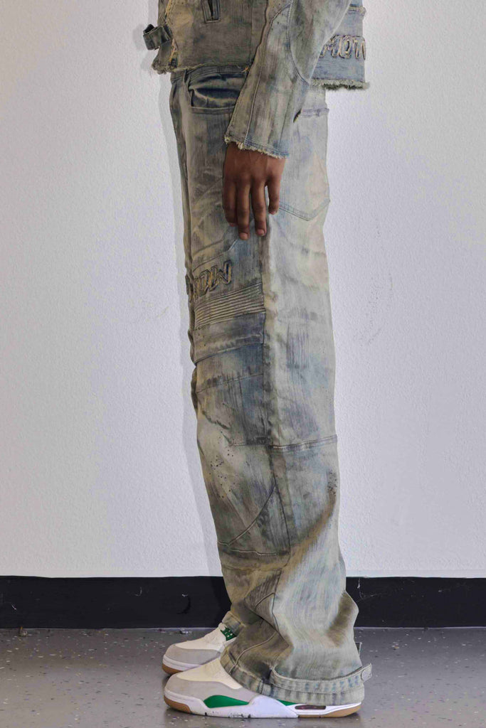 MOTOR RACING Y2K DENIM PANTS