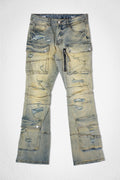 LIGHT WASH CARGO JEANS
