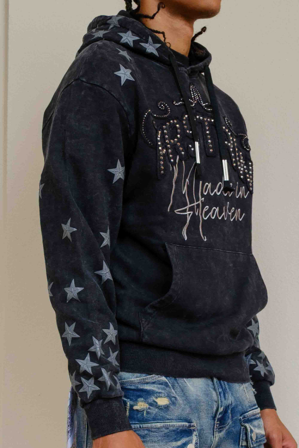 MADE IN HEAVEN GATHERED STAR HOODIE