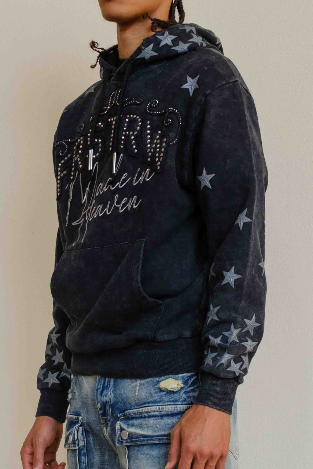 MADE IN HEAVEN GATHERED STAR HOODIE
