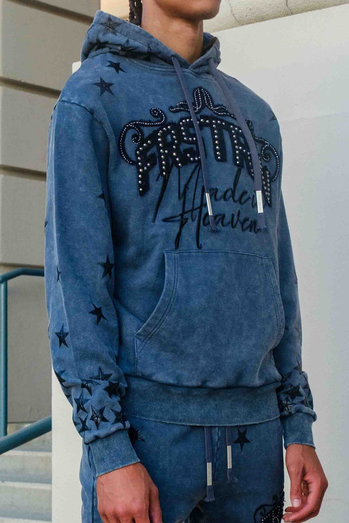 MADE IN HEAVEN GATHERED STAR HOODIE