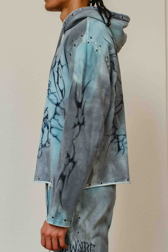 [FRF2210] BEWARE WAKE UP & BE FIERCE GREEN MIST SCORPION HOODIE