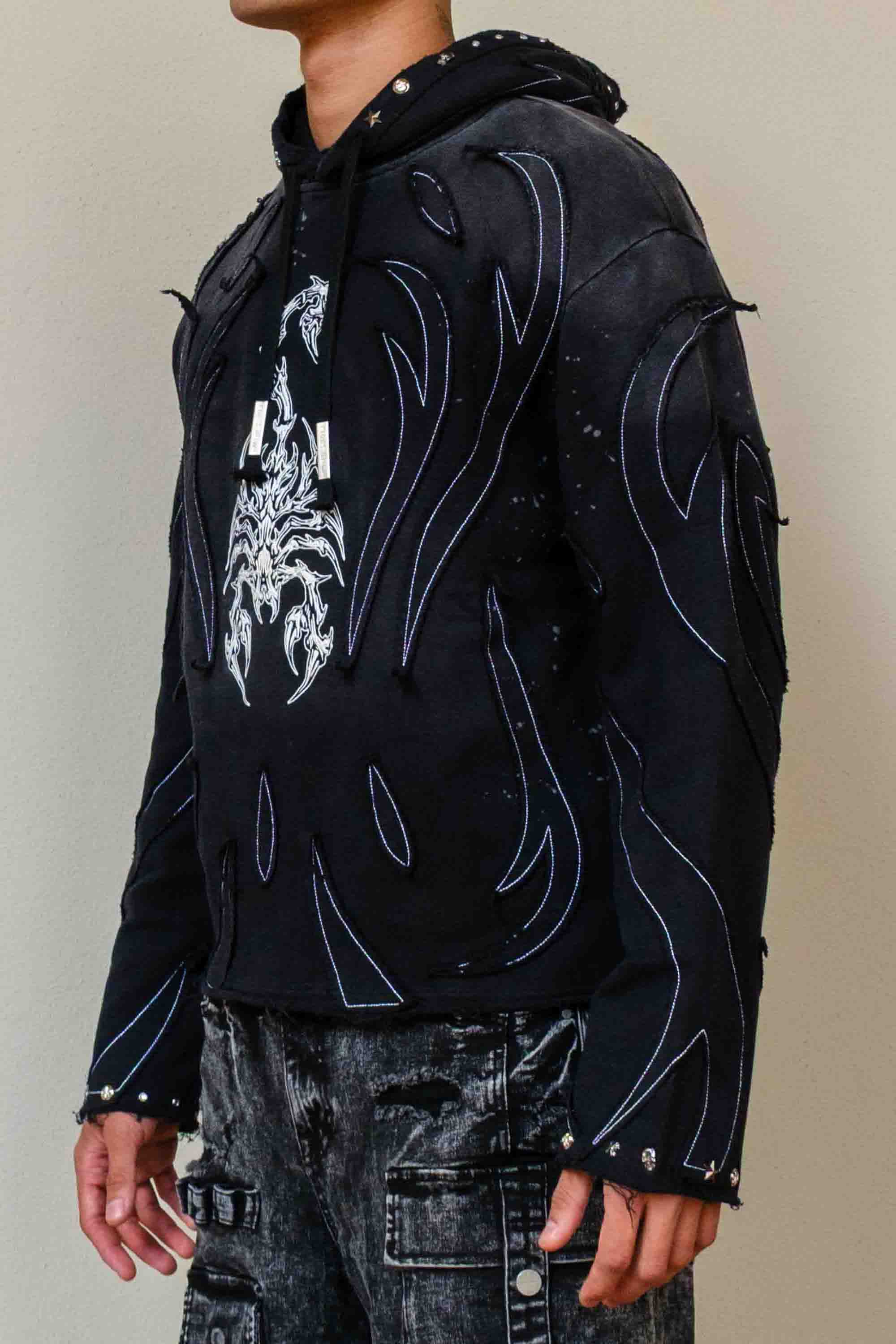 BEWARE WAKE UP & BE FIERCE SCORPION HOODIE
