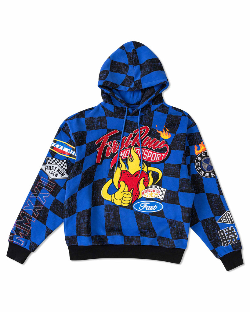 CRYSTAL RHINESOTNE MOTOR SPORT  HOODIE