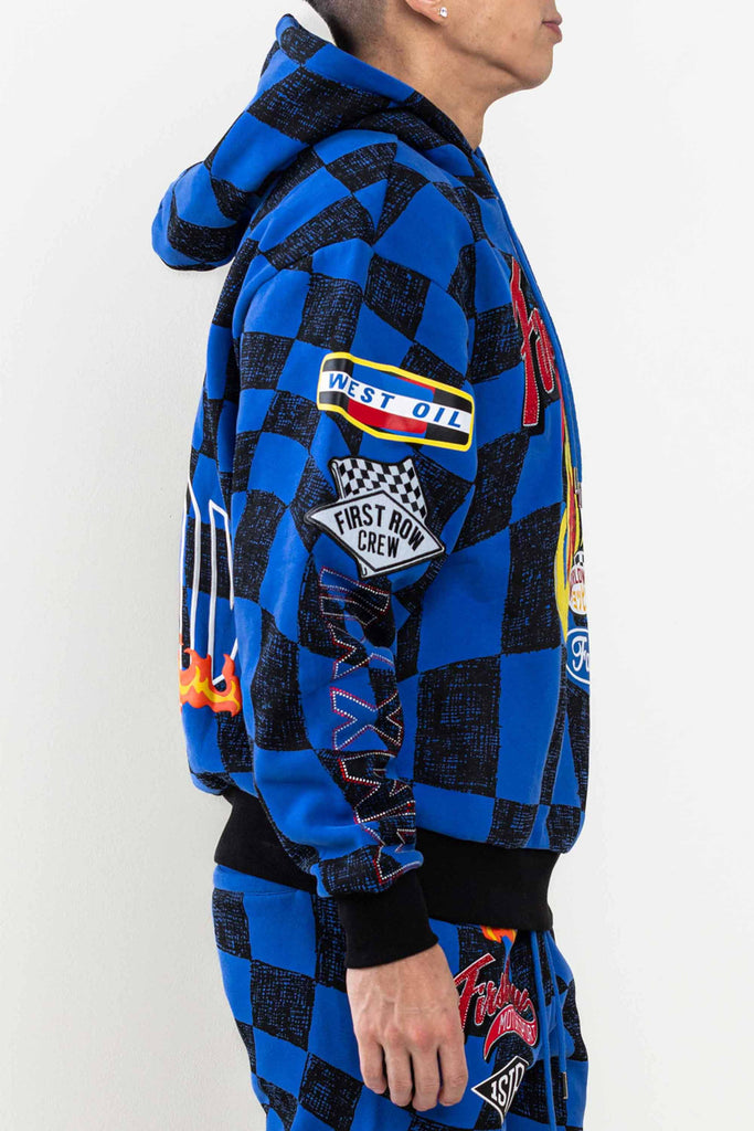 CRYSTAL RHINESOTNE MOTOR SPORT  HOODIE