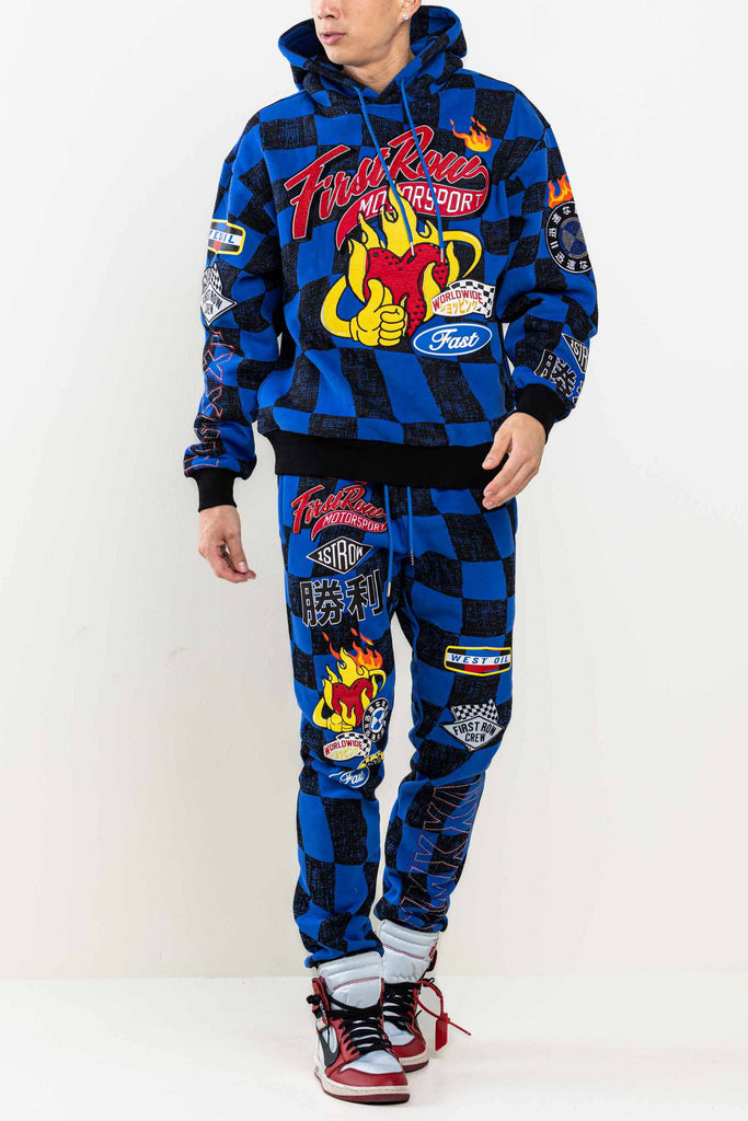CRYSTAL RHINESOTNE MOTOR SPORT  HOODIE