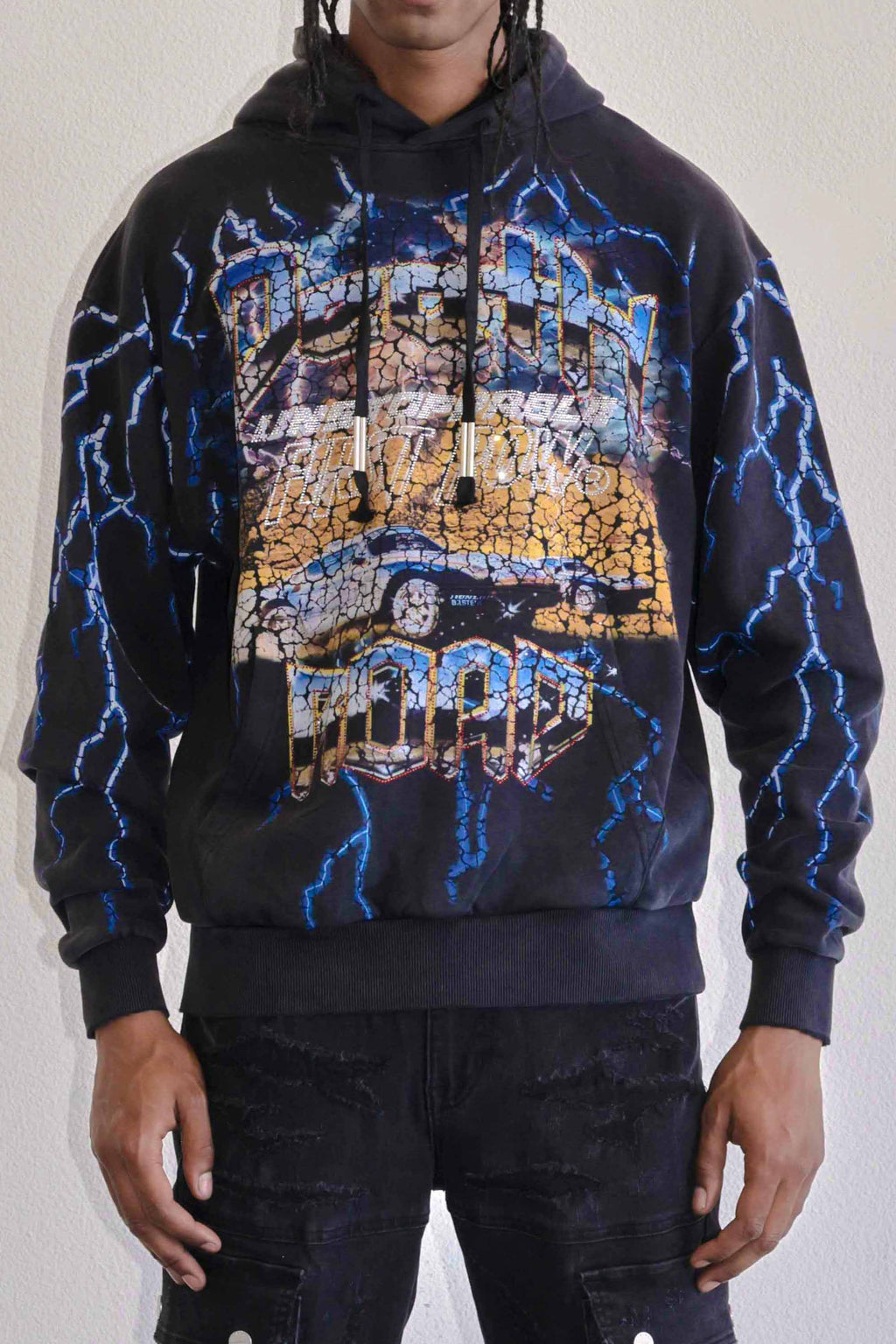 DEATH ROAD LIGHTNING PULLOVER HOODIE