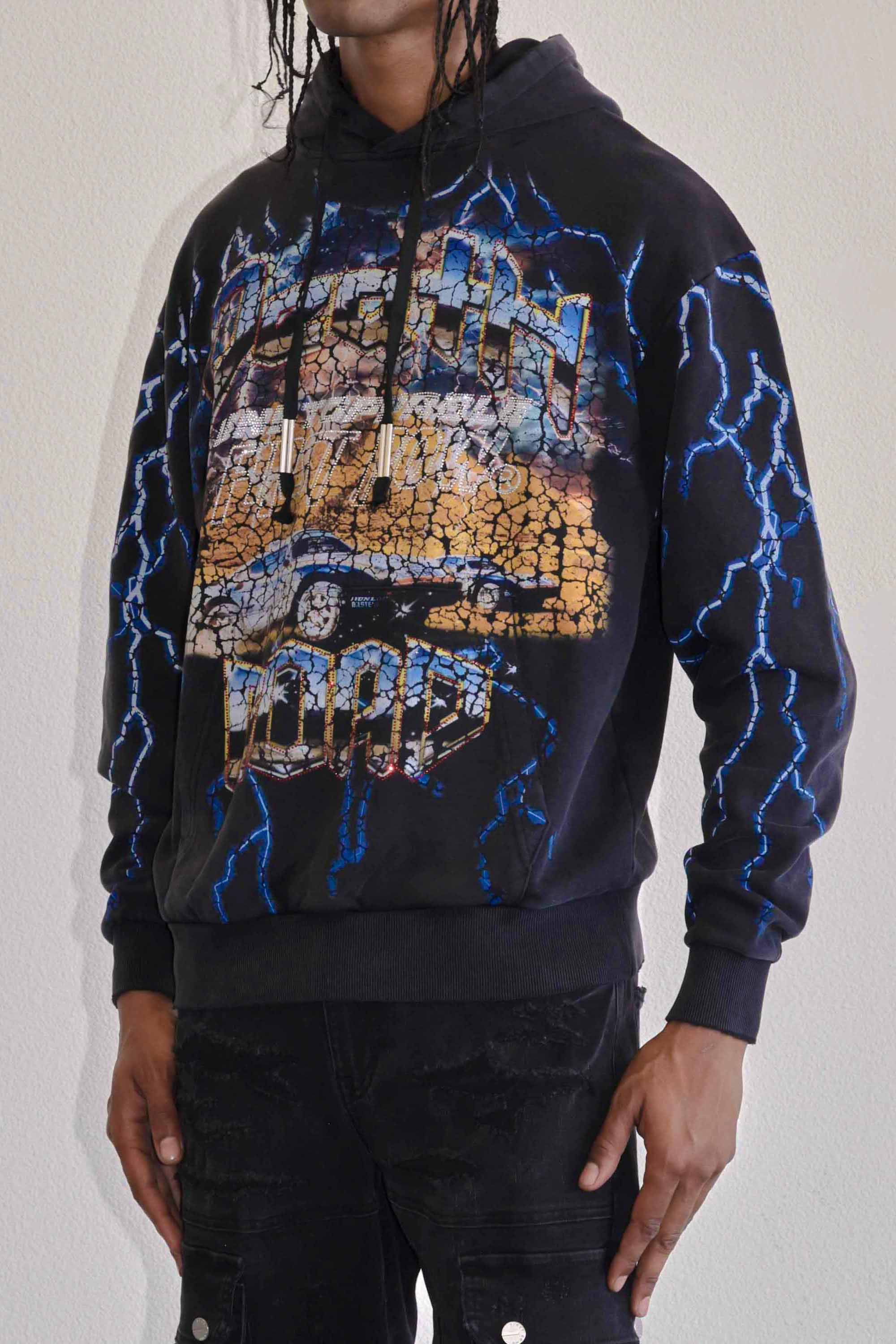 DEATH ROAD LIGHTNING PULLOVER HOODIE