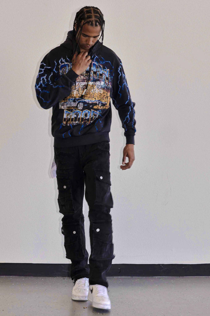 DEATH ROAD LIGHTNING PULLOVER HOODIE