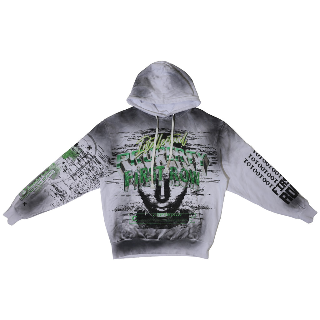 INTELLECTUAL PROPERTY SPRAYED HOODIE