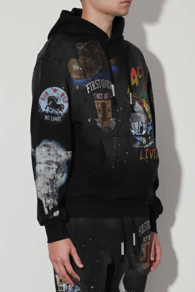 ACT OF LIVING RODEO WASHED HOODIE