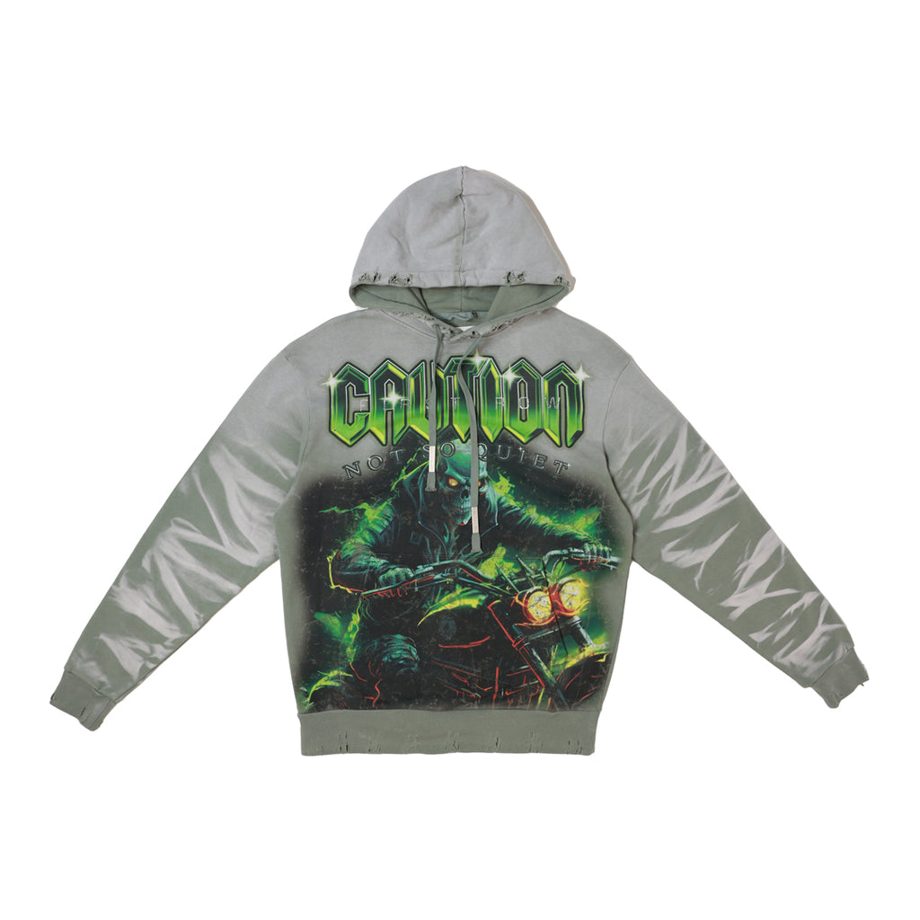 CAUTION NOT SO QUIET GHOST RIDER HOODIE