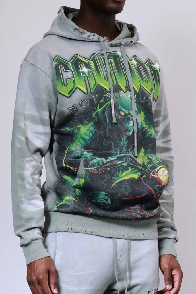 CAUTION NOT SO QUIET GHOST RIDER HOODIE
