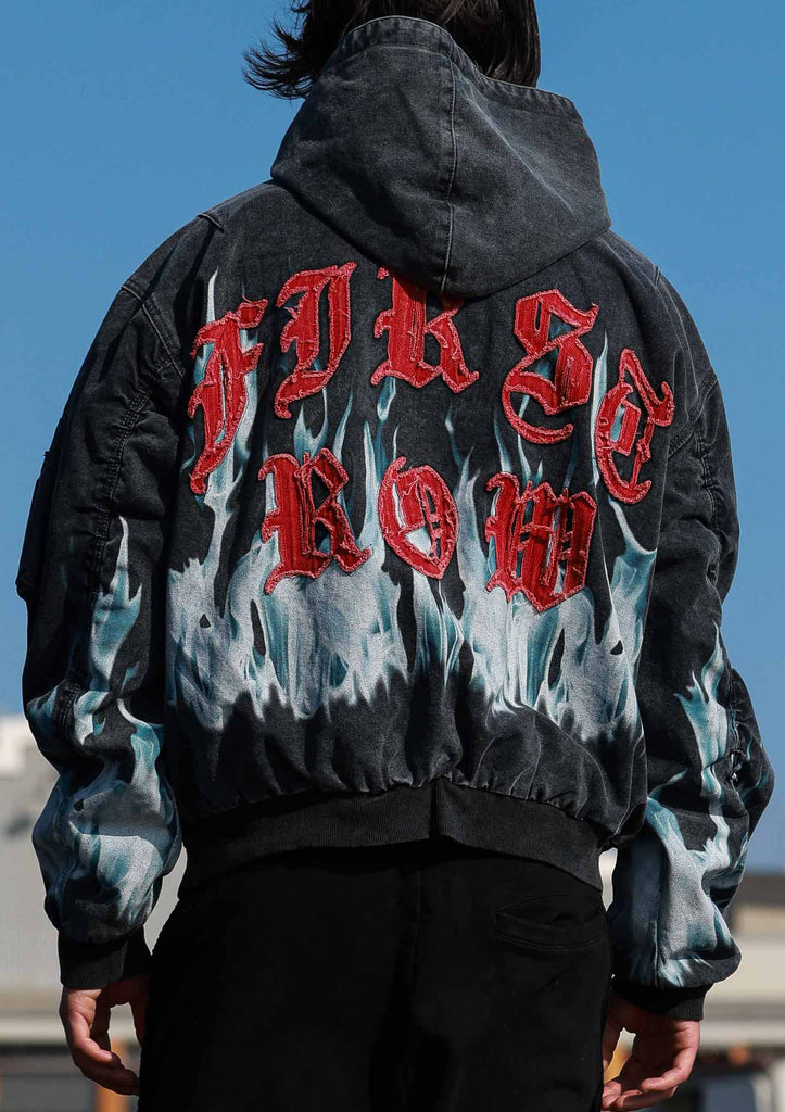 WAKE UP AND BE FIERCE FLAME HOOD JACKET