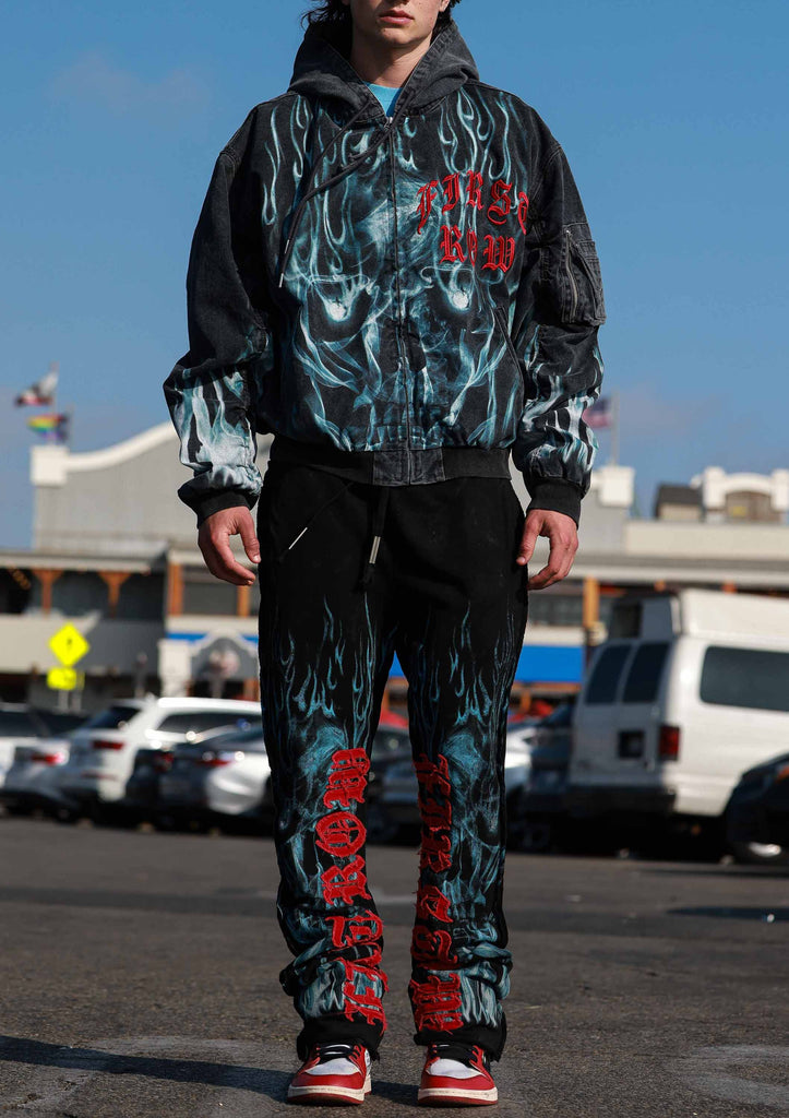 WAKE UP AND BE FIERCE FLAME HOOD JACKET