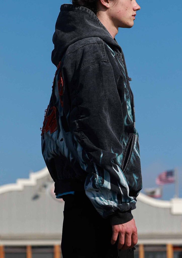 WAKE UP AND BE FIERCE FLAME HOOD JACKET