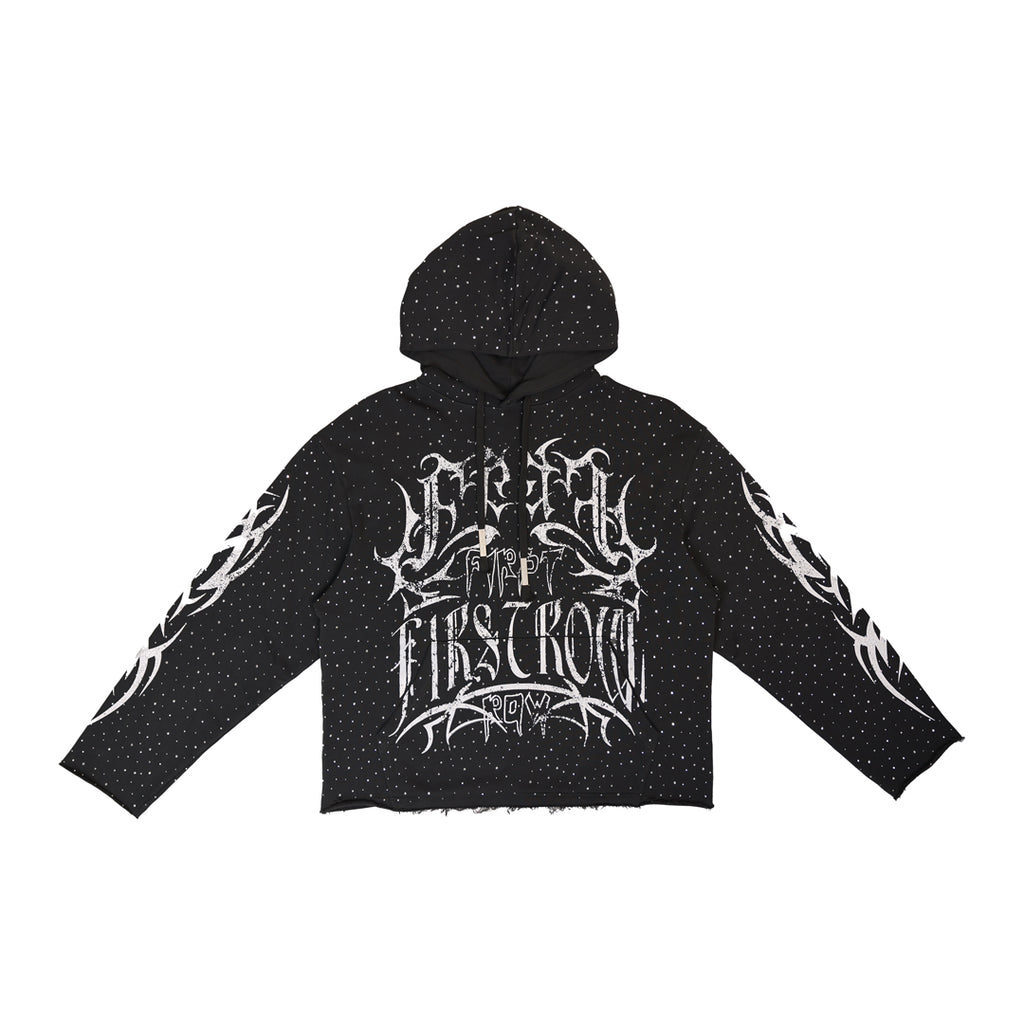 Y2K TRIBAL ALLOVER STUD HOODIE