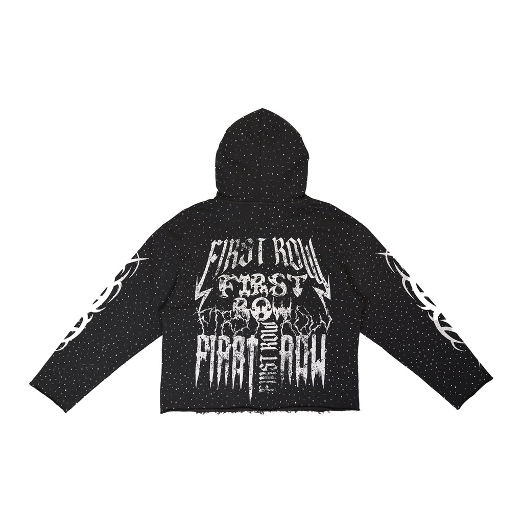 Y2K TRIBAL ALLOVER STUD HOODIE