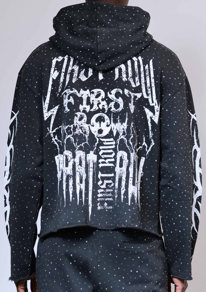 Y2K TRIBAL ALLOVER STUD HOODIE